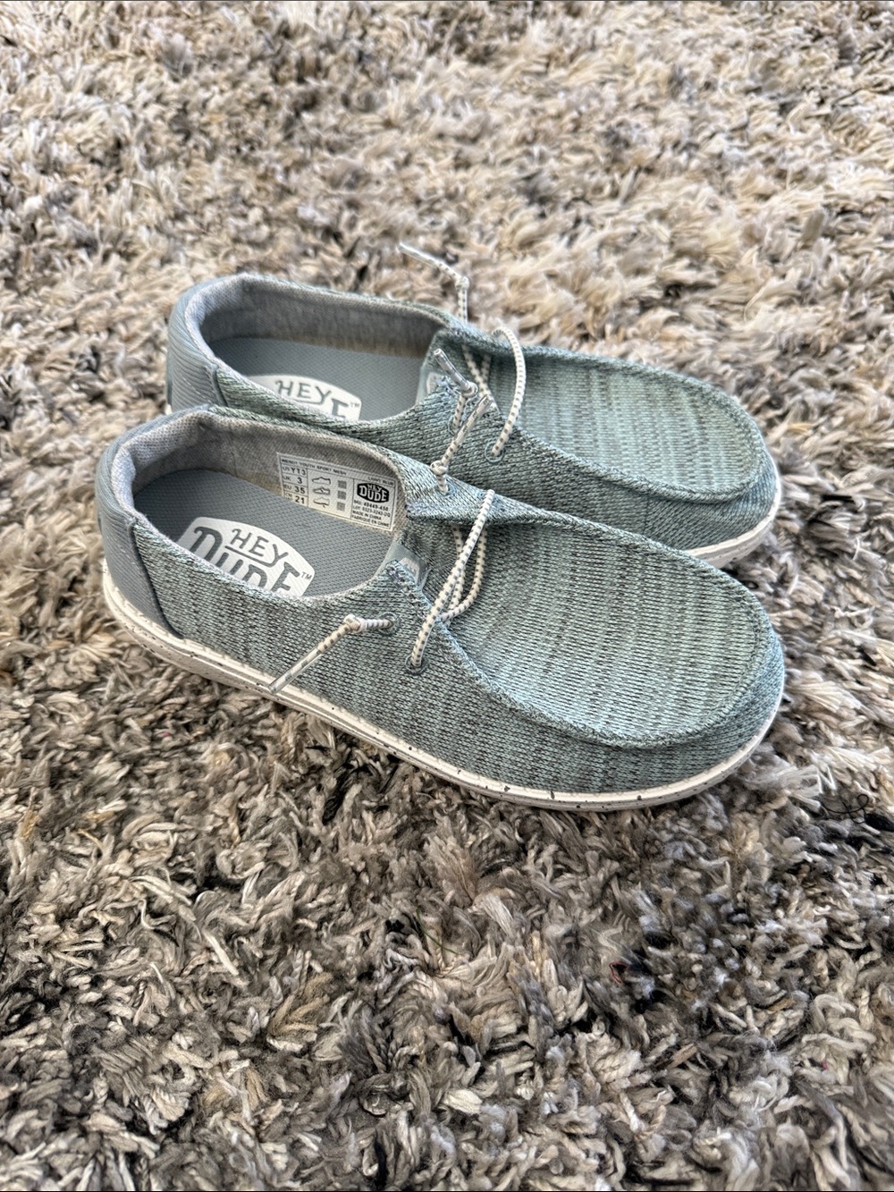 Hey Dude Kids Slip-On Loafers in Sage Green